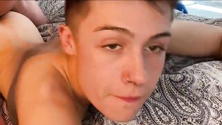 Very cute and shy twink getting fucked by stepbrother for the first time (@MaxAriesxxx) - 4 image
