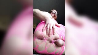 SPANKING MY HORNY BITCH PUSSY IN SOME SEXY PINK LINGERIE!!!! - 6 image
