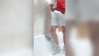 Pissing in me Amsterdam footie jersey and white adidas shorts - 3 image