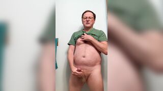 Daddy bear Jerking off in bathroom - 10 image