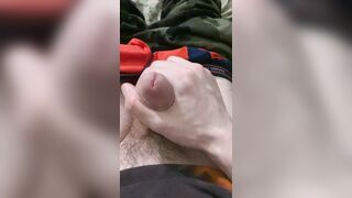 Denzel james Edging in red silk underwear tired alone in bed - 7 image
