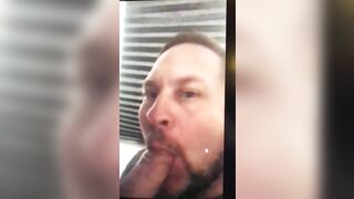 Brandon Hegsted giving head and swallowing a big load of cum - 9 image
