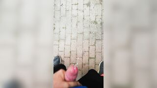 Piss and cum outdoor - 5 image