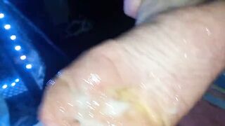Playing with Cum on my Sissy Boy Feet Part 2 - 3 image