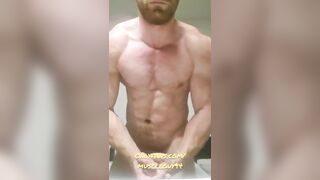 Muscular guy is doing muscle worship - 4 image
