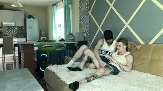 While the guy was playing on the tablet, his excited stepfather began to pester him - 3 image