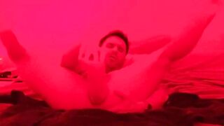 21 masturbating in my bed enjoying a huge dildo anal destruction - 3 image