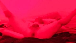 21 masturbating in my bed enjoying a huge dildo anal destruction - 4 image