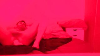 17 masturbating in my bed enjoying a huge dildo anal destruction - 10 image