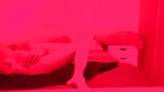 13 masturbating in my bed enjoying a huge dildo anal destruction - 2 image