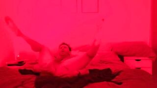 10 masturbating in my bed enjoying a huge dildo anal destruction - 2 image