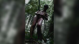 naked bound on a tree and oiled up - 6 image