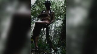 naked bound on a tree and oiled up - 7 image