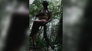 naked bound on a tree and oiled up
