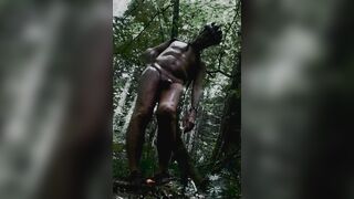 naked bound on a tree and oiled up - 8 image