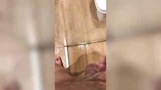 Soapy edging session in the shower ends with huge load - 2 image