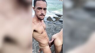 Bareback Public Sex - Fucking so good with my husband feeling the sea breeze - 5 image