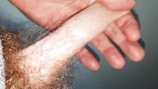 Squeezing tight foreskin, then letting out my piss - 8 image