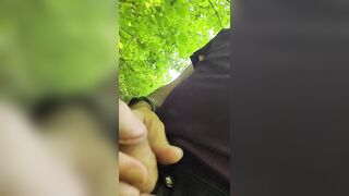 wanking outdoor in the woods - 2 image