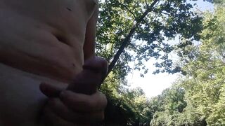 Naked in Nature #03: Wanking, Wading, and Cumming on a busy Creek! - 10 image