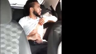 Black gay guy jerking off in the bla bla car - 3 image