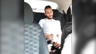 Black gay guy jerking off in the bla bla car - 5 image