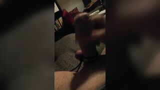 Playing with my cock for a change. Got to give my ass a break some of the time