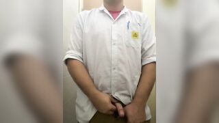 Playing with cock in toilet - 3 image