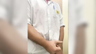 Playing with cock in toilet - 6 image