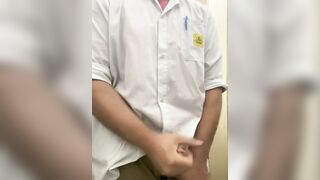 Playing with cock in toilet - 8 image