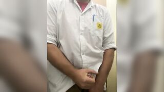 Playing with cock in toilet - 9 image