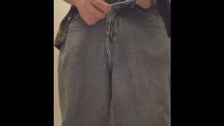 Horny public bathroom tease - 1 image