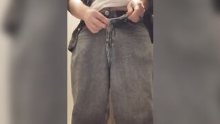 Horny public bathroom tease - 3 image