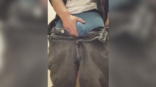 Horny public bathroom tease - 6 image