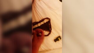 Cumming in my sissies panties in hotel room - 4 image