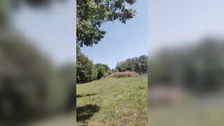 Mastrubation by pond