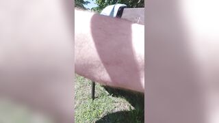 Mastrubation by pond