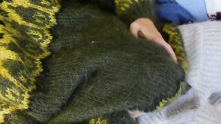 Sweater Fetish, sweater orgasm, sweater layers. Soft mohair sweaters leads to an amazing fap and mastrubation session - 9 image