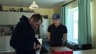 Fucked the pizza courier on the table - 2 image