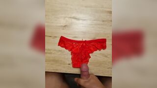 Cum on Girls Red Panties - 10 image