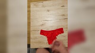 Cum on Girls Red Panties - 6 image