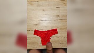 Cum on Girls Red Panties - 7 image