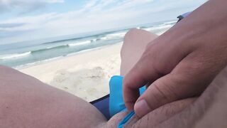 Hard Cock flash at public beach - 4 image