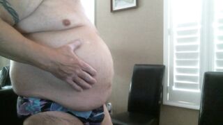 Lelio53 exposes his big belly before heading off to the pool. - 3 image