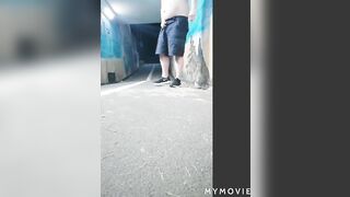 Jerking off in tunnel - 5 image