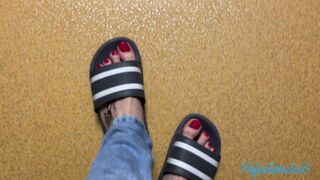 Do you like my tattooed feet with toe ring and red toenails? - 1 image