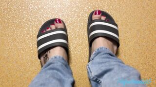 Do you like my tattooed feet with toe ring and red toenails? - 3 image