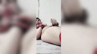 BDSM Fat teen cums tied up - 5 image
