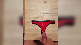 Cum on another Red Panties - 10 image