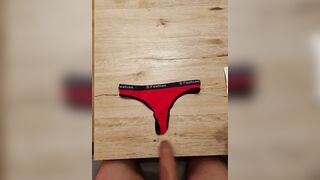 Cum on another Red Panties - 4 image